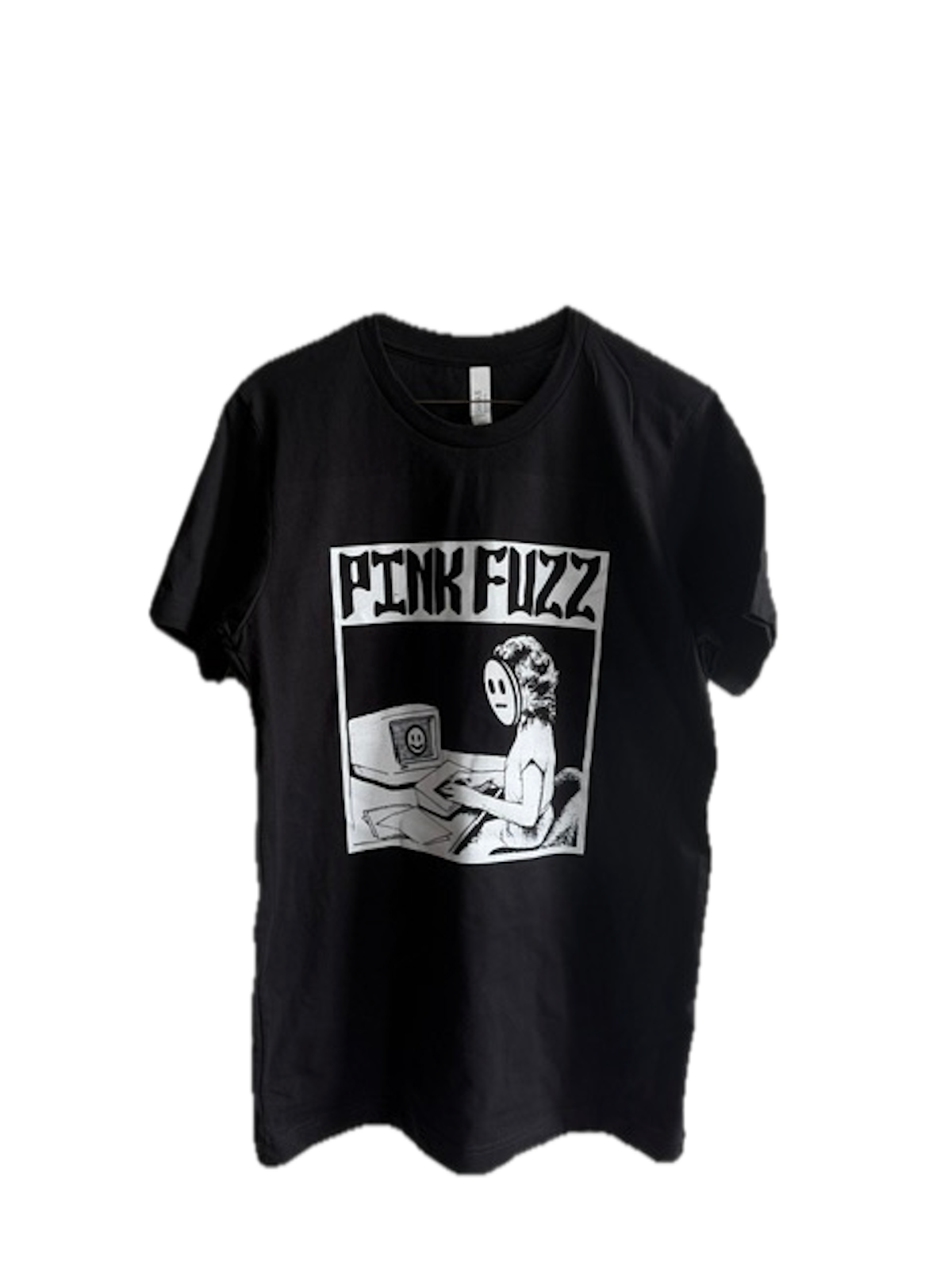 Pink Fuzz - Black 'Decline' Design T-Shirt